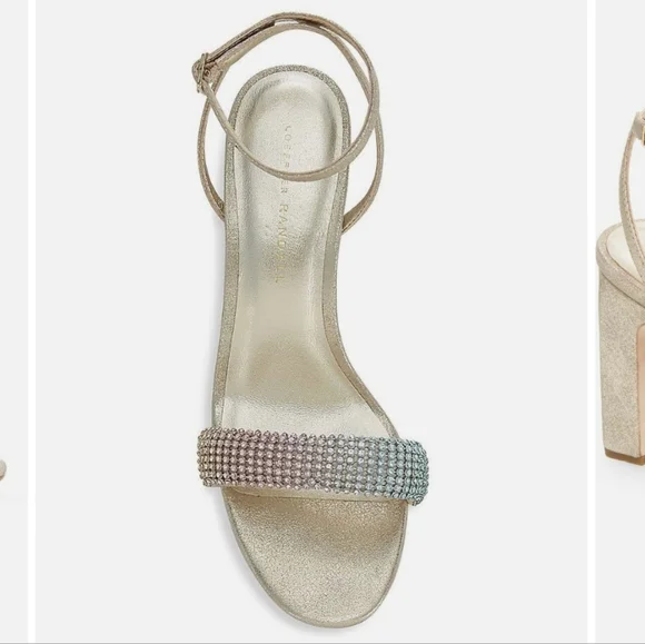 NWT$495 LOEFFLER RANDALL Shay Rhinestone Ankle Strap Sandals Heels Sz 5 - Picture 5 of 17